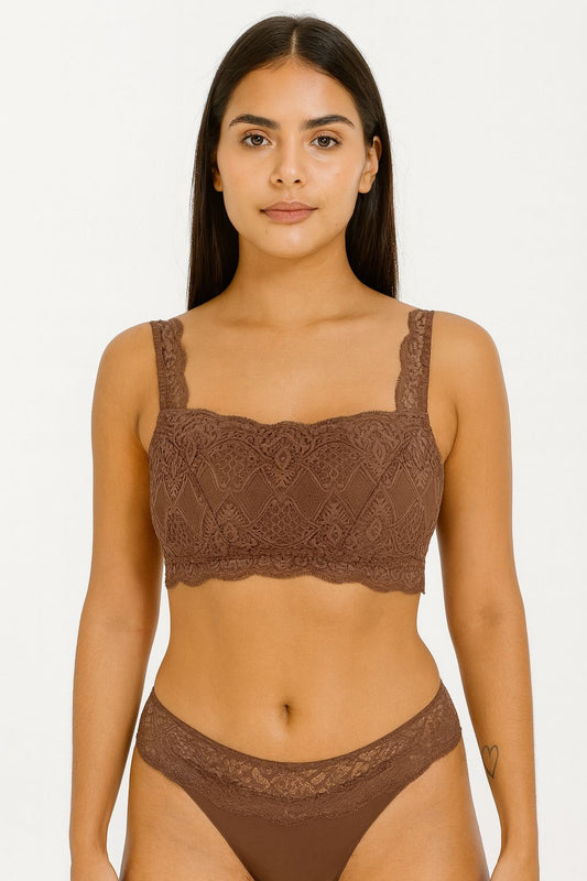 CONJUNTO RENDA MARROM | Sofisticação & Conforto Geométrico