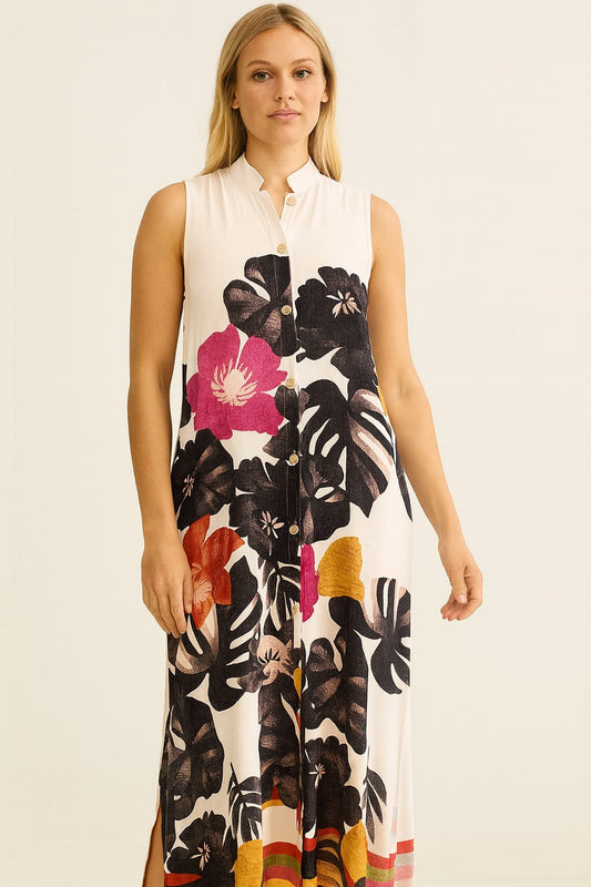 Saída DECHELLES TROPICAL PRETO & TONS TERROSOS | Leveza & Estilo Natural