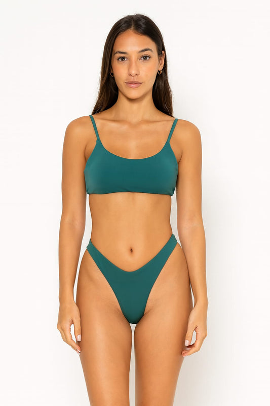 BIQUÍNI BELLES VERDE-PETRÓLEO | Minimalismo & Elegância Atemporal