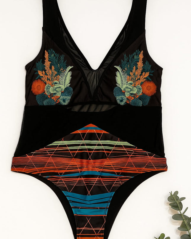 Maiô DECHELLES Bordado & Geométrico | Elegância Artesanal & Estilo Moderno