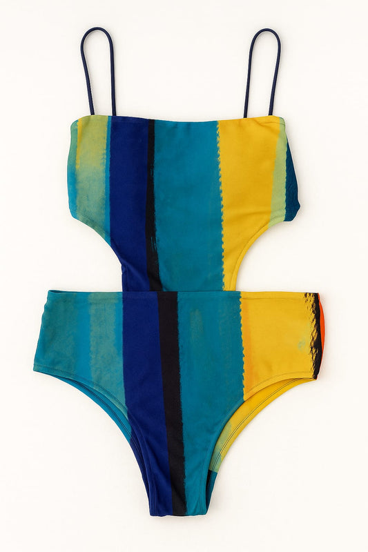 MAIÔ DECHELLES LISTRADO TROPICAL | Elegância & Energia em Cores Vibrantes