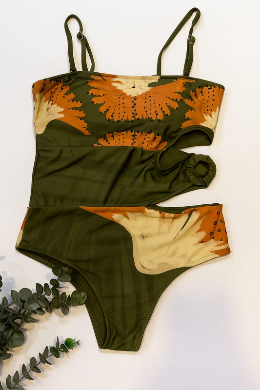 MAIÔ DECHELLES FLORAL ABSTRATO | Sofisticação & Originalidade na Moda Praia