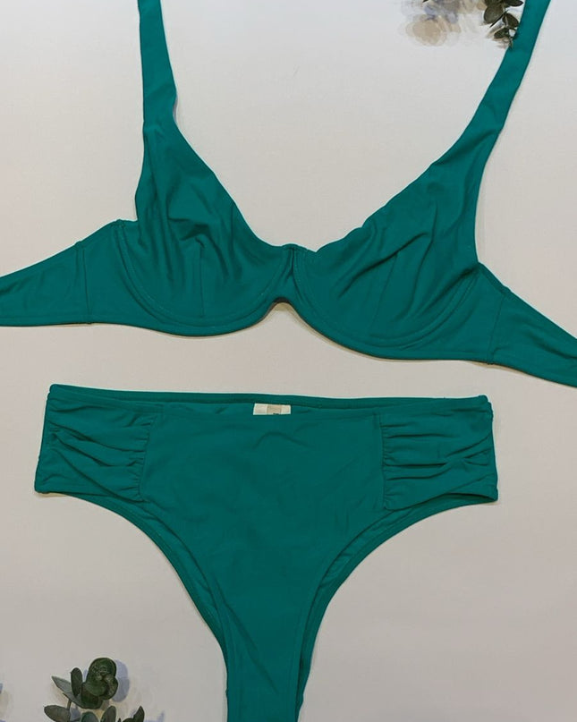 Biquíni DECHELLES Verde Esmeralda | Elegância & Modernidade Na Medida Certa