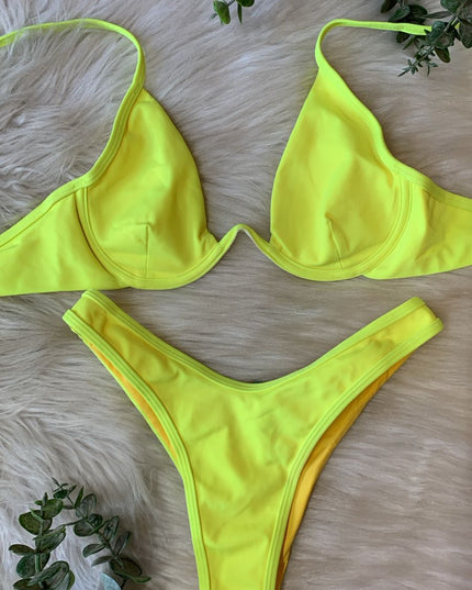 BIQUÍNI RIVANNA AMARELO NEON | Energia & Atitude no Verão
