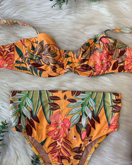 BIQUÍNI BELLES TROPICAL CINTURA ALTA | Sofisticação & Conforto