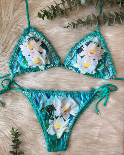 BIQUÍNI Dechelles FLORAL LÓTUS | Delicadeza & Sofisticação