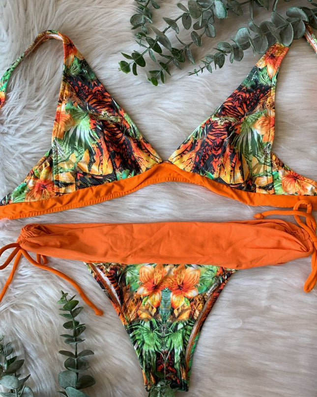 BIQUÍNI DECHELLES TROPICAL LARANJA | Vibração & Estilo Marcante