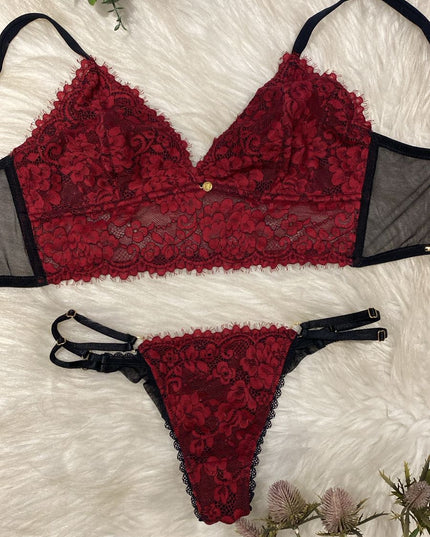 CONJUNTO DE LINGERIE Belles CHERRY| Elegância & Sensualidade Moderna