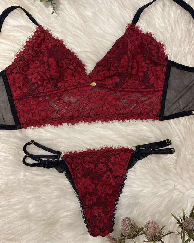 CONJUNTO DE LINGERIE Belles CHERRY| Elegância & Sensualidade Moderna
