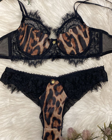 CONJUNTO DE LINGERIE Belles ANIMAL PRINT | Poder & Sofisticação