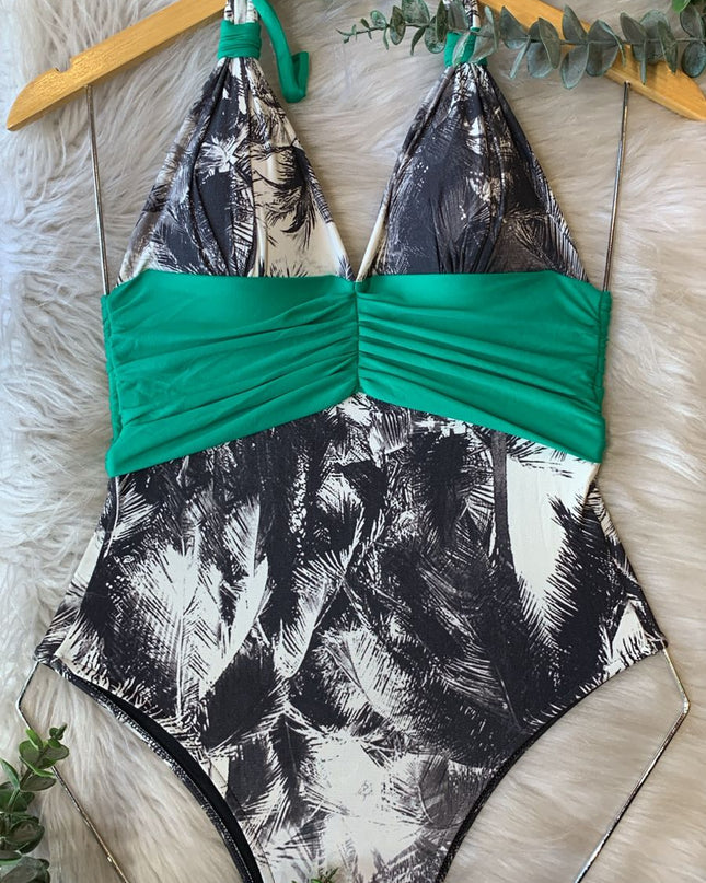 MAIÔ DECHELLES TROPICAL ESMERALDA | Sofisticação & Contraste Elegante