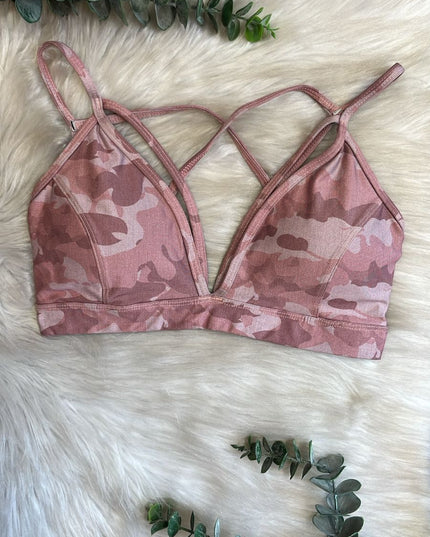 TOP FITNESS VESTEM | Rosé Camuflado & Feminino