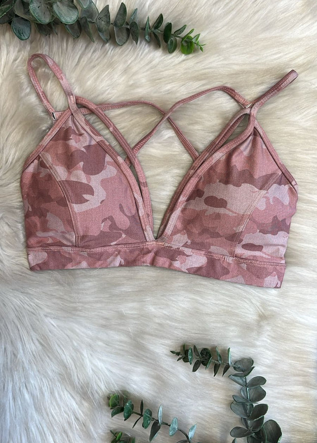 TOP FITNESS VESTEM | Rosé Camuflado & Feminino