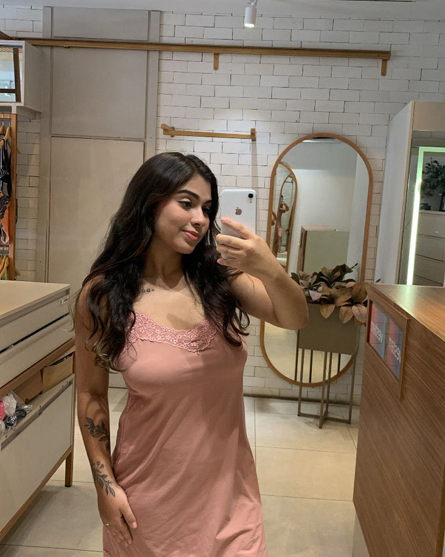 CAMISOLA Lua Luá | Rosé & Renda Delicada