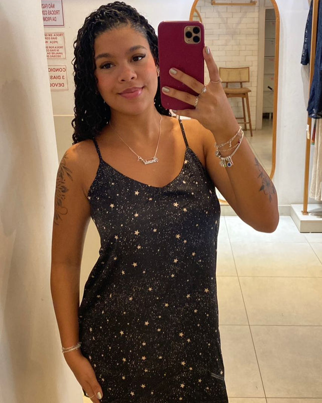 CAMISOLA DE ALÇA MADE OF STARS Lua Luá | Noite & Sofisticação