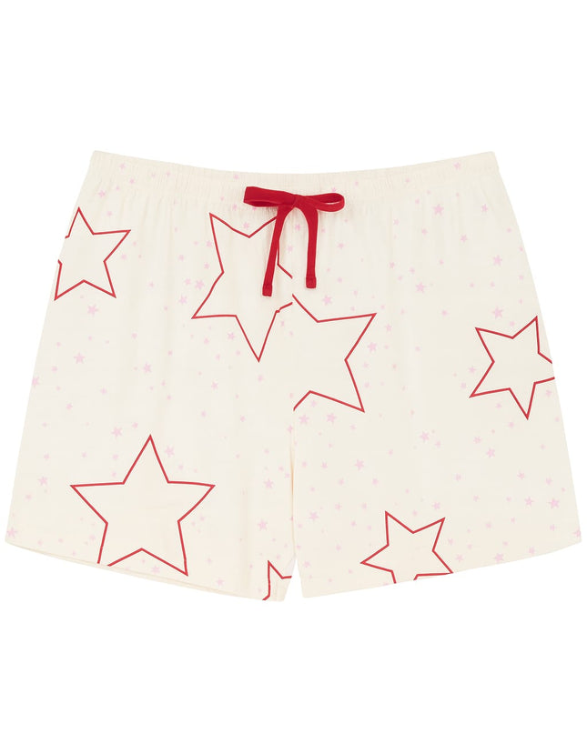 Pijama LUA LUA Especial Stellato Vermelho Estampa De Estrelas Blusa E Short