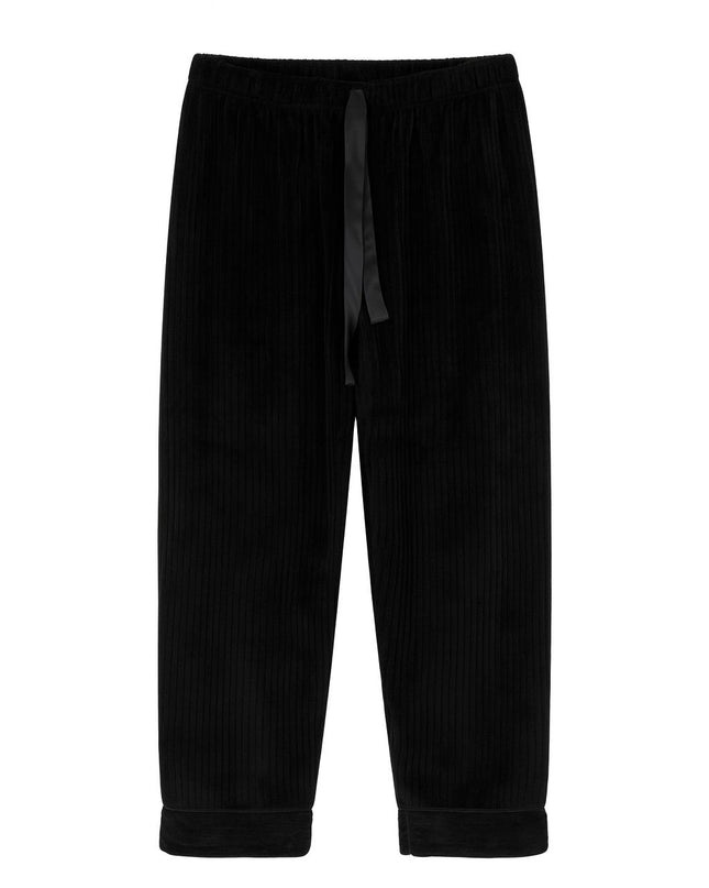 Pijama Feminino 2 Peças Preto Americano Aberto Manga Longa Tam P,g LUA LUA