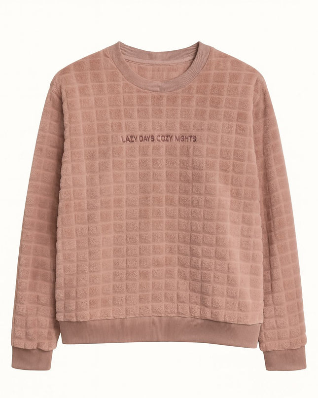 Pijama Feminino 2 Peças Rose Claro Fleece Cozy Tam G LUA LUA