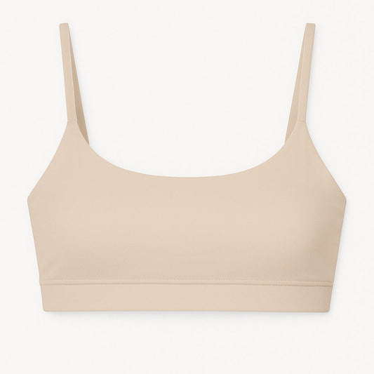 Top Básico Cacau Poliamida Alças Finas BELLES