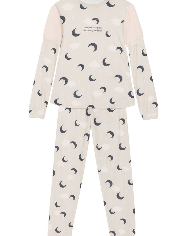Pijama LUA LUÁ Estampa De Luas & Nuvens | Aconchego & Doçura Nas Noites Frias