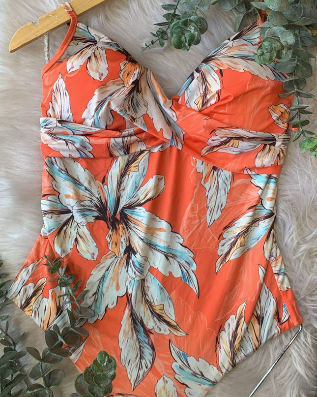 MAIÔ Belles FLORAL MAXI CORAL | Elegância & Feminilidade